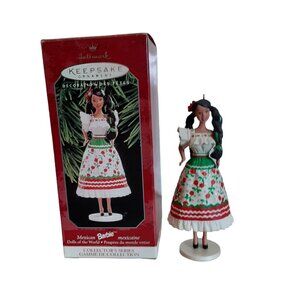 1996 Hallmark Barbie Keepsake Ornament Mexican Barbie Dolls of the World #3